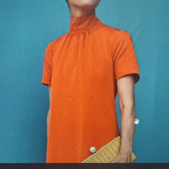 Loose Short Sleeves Solid Color High-Neck Maxi Dresses - Large - Picture 2 of 6